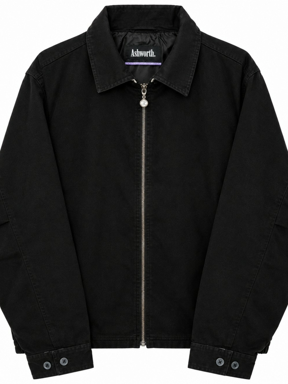 Ashworth Men's Black Lightweight Zip Shirt Jacket
